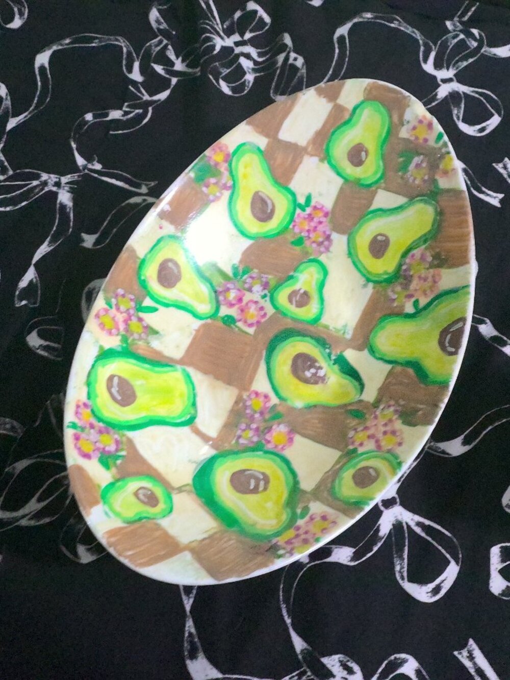 A decorated plate for wall decor
